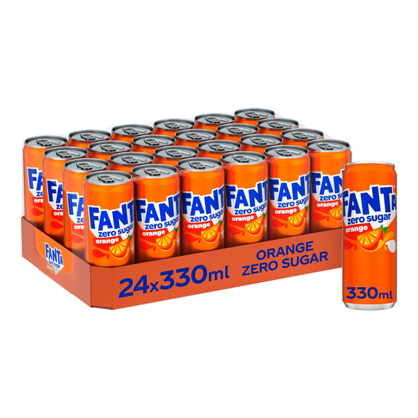 Fanta zero orange blik (24x 33cl)