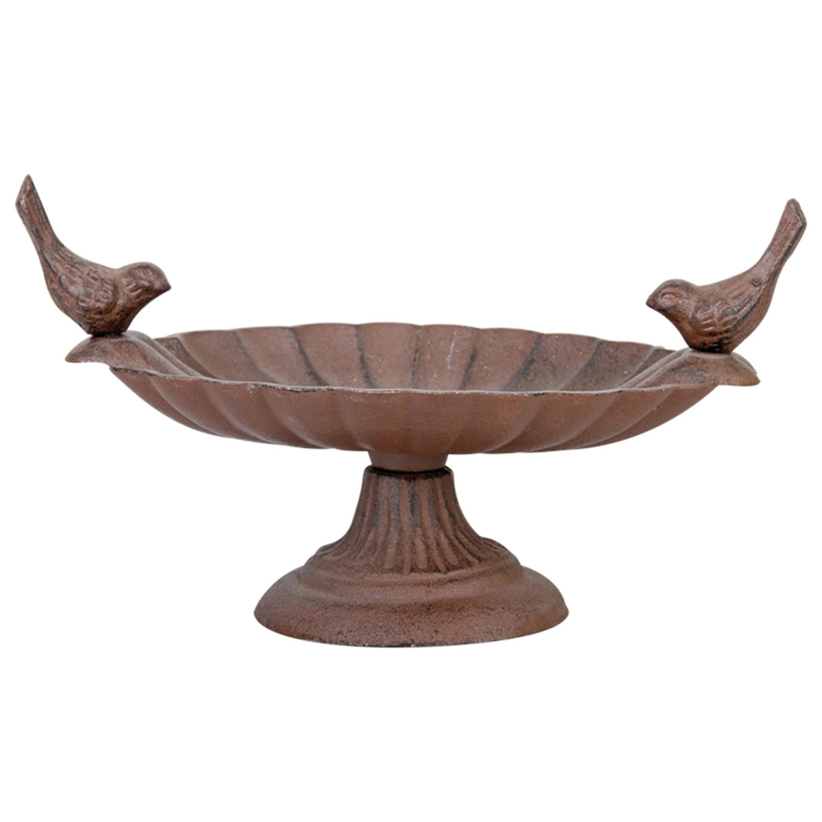 Esschert design vogelbad op voet gietijzer l14,5 x b23,5 x h13cm