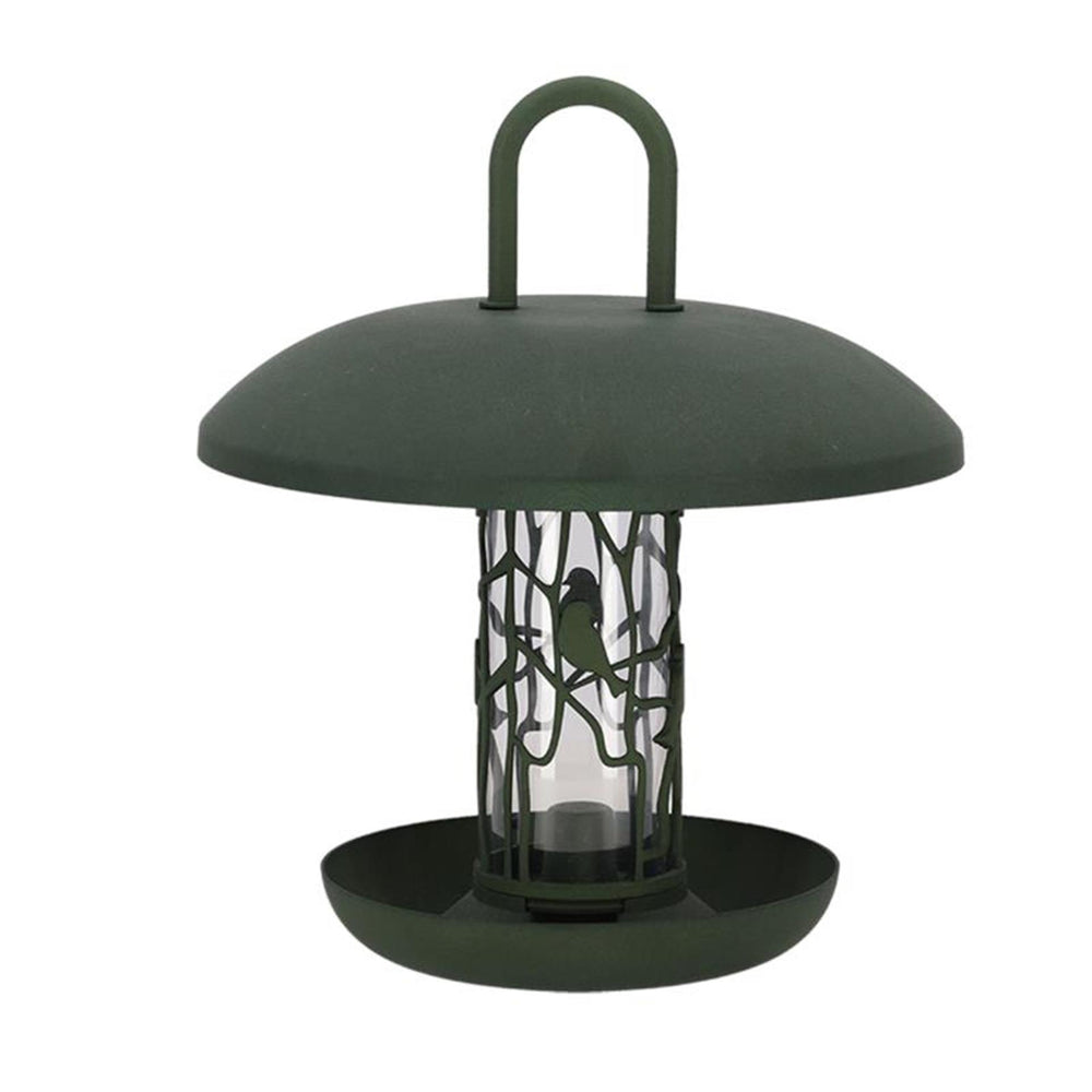 Esschert design gerecyclede zaadsilo met schotel