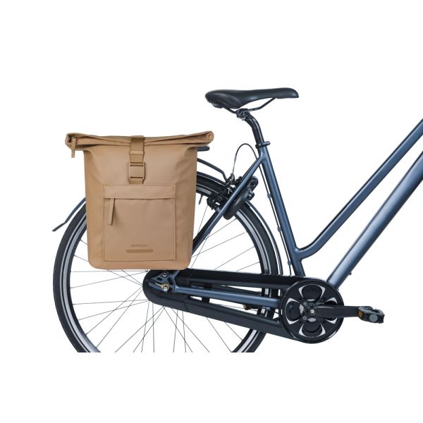 Basil b.v. dubbele fietstas basil brooklyn mik 41l 14 x 30 x 37 cm - zand