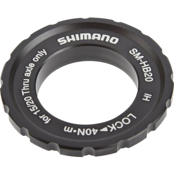 Adaptateur de disque de frein Anneau Shimano Center-Lock pour moyeux à axe traversant SM-HB20