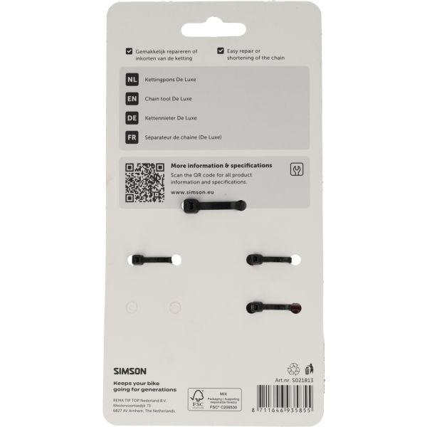 Simson kettingpons de luxe - voor iedere ketting inclusief pin