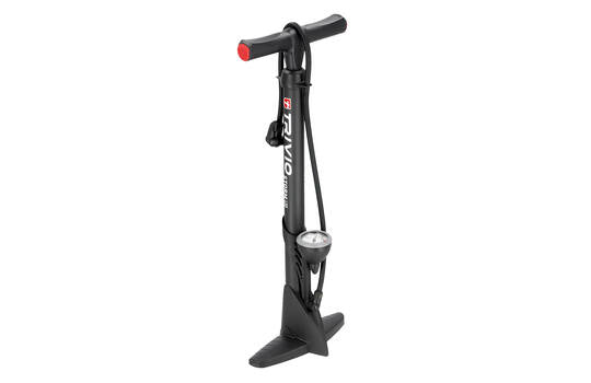 Trivio - breeze fietspomp met drukmeter - dubbel ventiel zowel presta als schrader. type storm