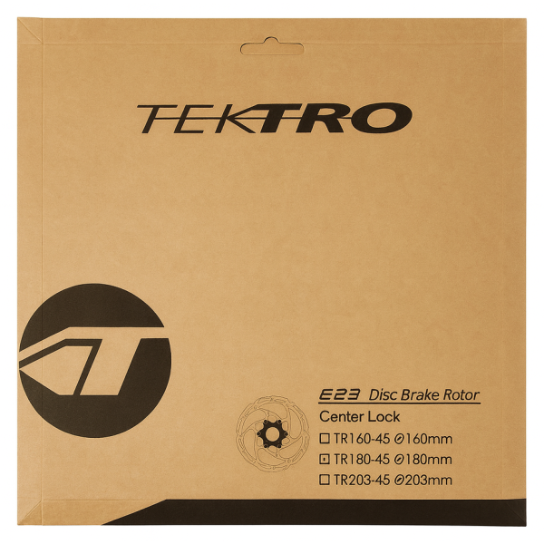 Tektro schijfrem rotor tr180-45 ø180x2,3mm, centerlock, zilver