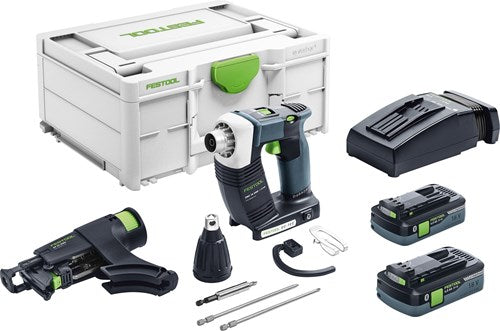 Festool dwc 18-2500 hpc 4.0 i-plus | duradrive accu schroefautomaat 18v 2500rpm in systainer sys3 m 187 (2x 4.0ah accu + lader) - 576498