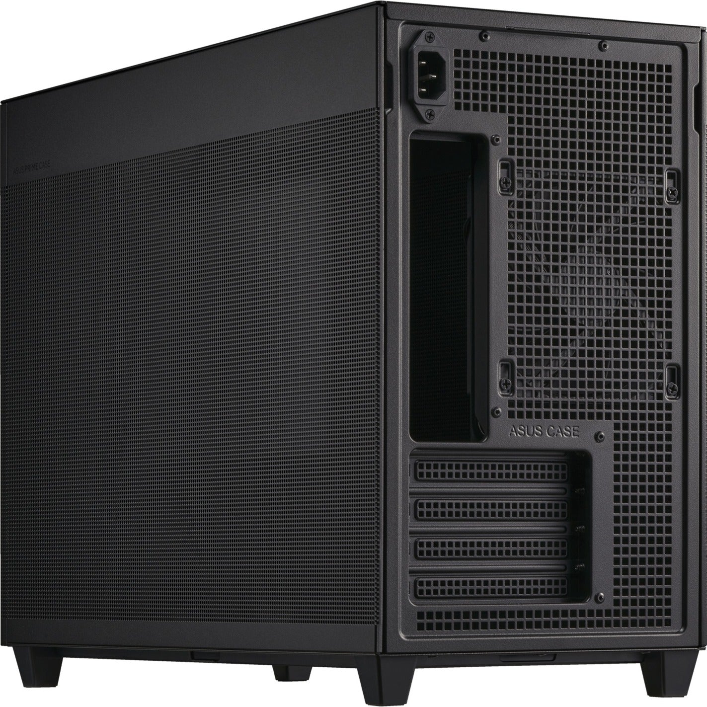 Asus prime ap201 mini tower behuizing (zwart | 2x usb-a | 1x usb-c | tempered glass)