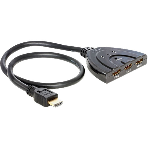 Delock HDMI 3 > 1 switch HDMI switch (black, 60 centimeters)