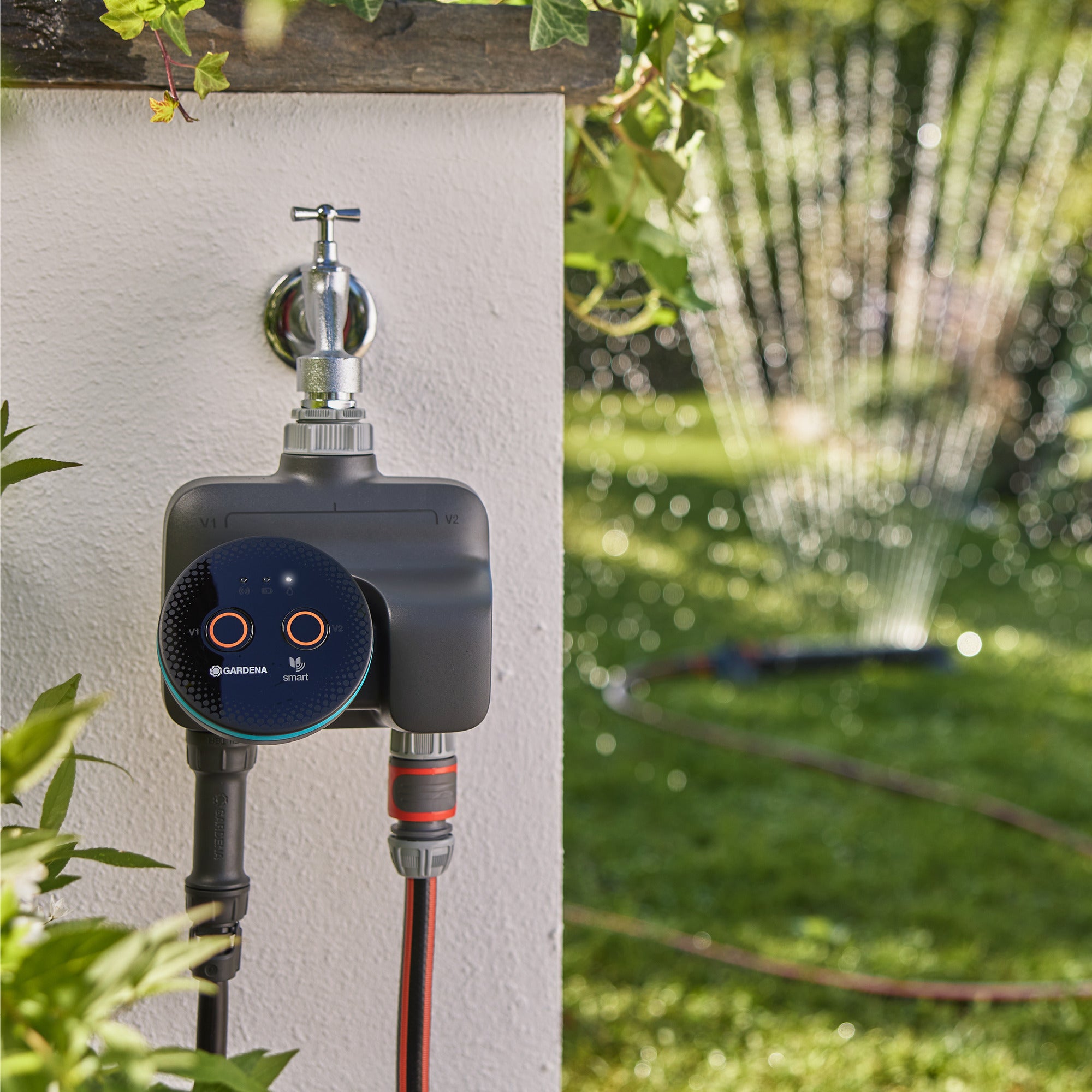Gardena smart dual water control besproeiingscomputer (grijs turquoise, 19034-20)