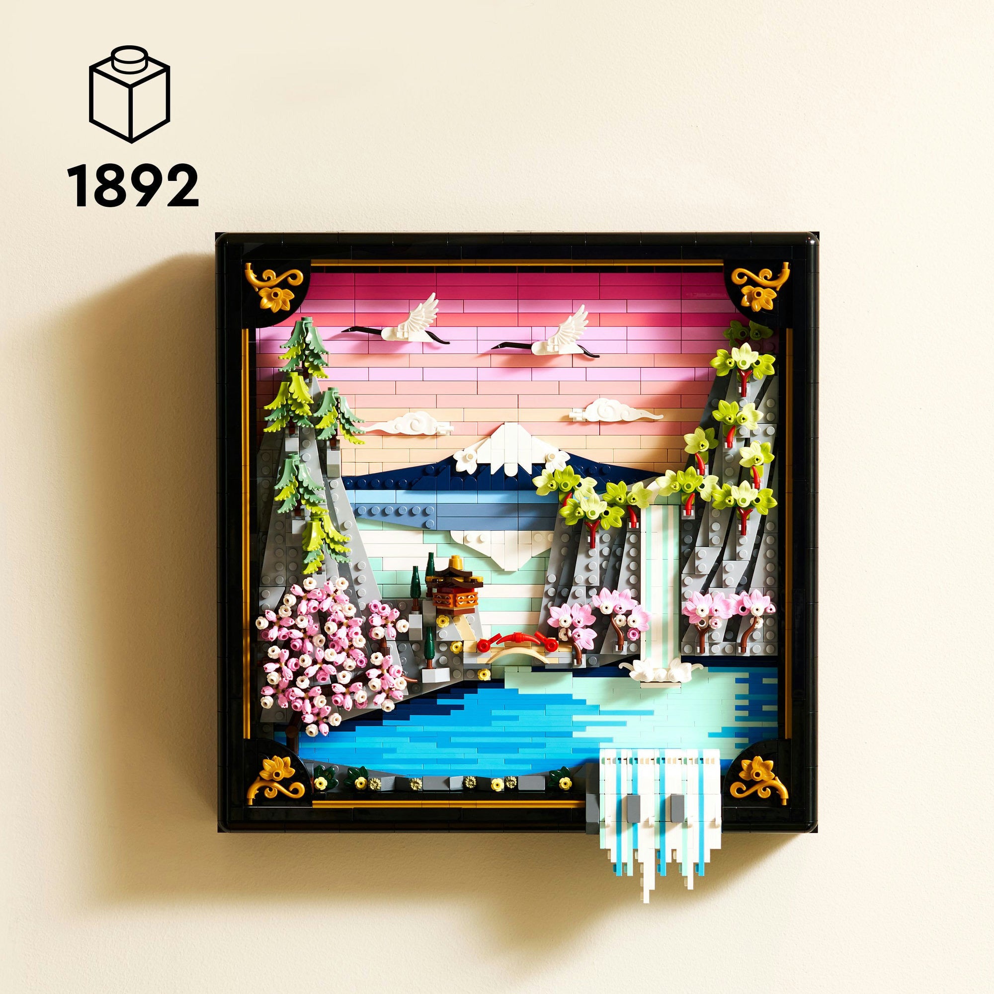 Lego ® art landschap met japanse kersenbloesems wanddecoratie - 31218