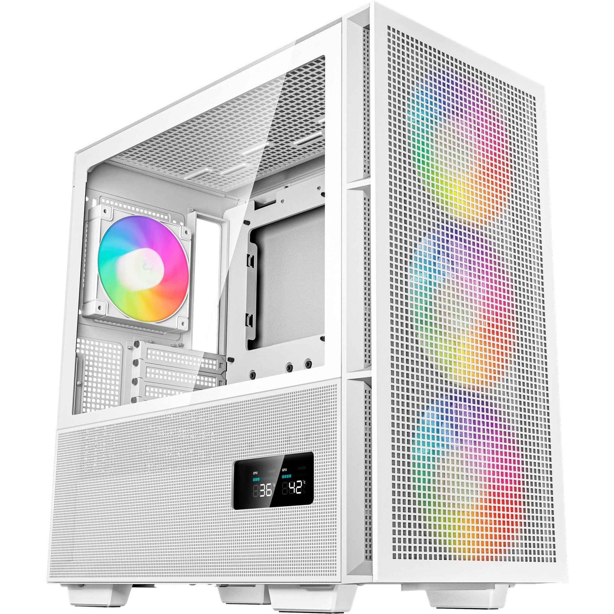 Deepcool ch560 digital midi tower behuizing (wit | 1x usb-a | 1x usb-c | rgb | tempered glass)