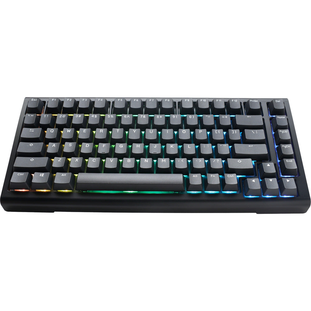 Ducky projectd tinker 75 met qmk via rgb mechanisch toetsenbord (zwart, us lay-out (qwerty), cherry mx red, 75%, rgb leds, double-shot pbt, hot-swappable, gasket mount)