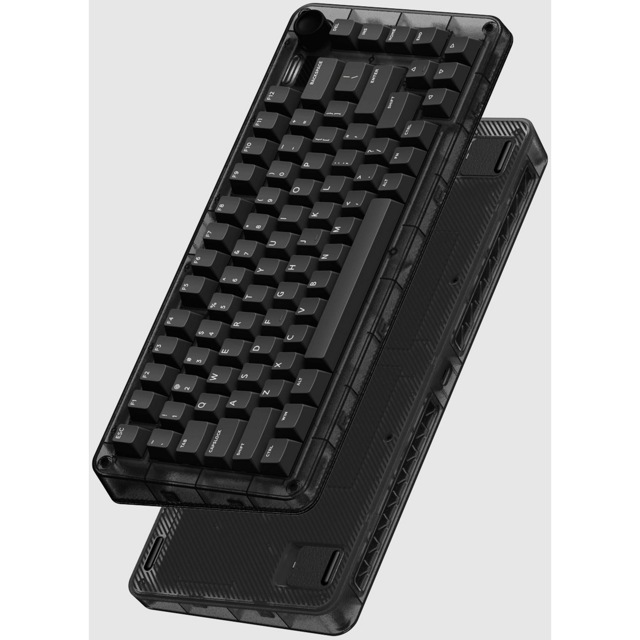 Iqunix zx75 dark side wireless mechanical keyboard, gaming toetsenbord (zwart, us lay-out, cherry mx brown, rgb leds, 75%, hot-swappable, double-shot pbt, 2.4ghz | bluetooth 5.1 | usb-c)