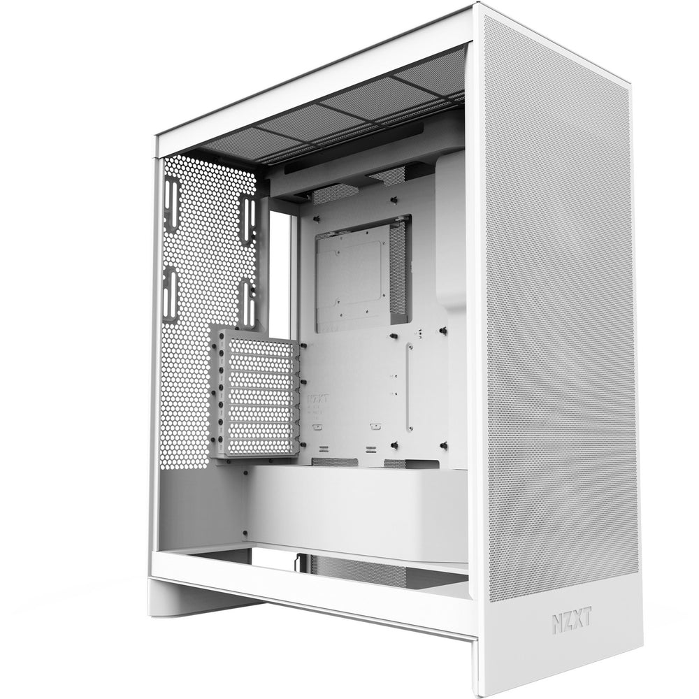 Nzxt h7 flow (2024) midi tower behuizing (wit | 2x usb-a | 1x usb-c | tempered glass)