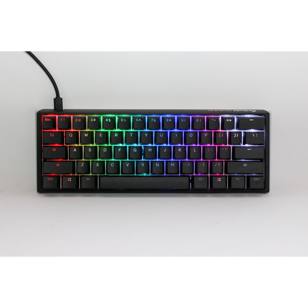 Ducky one 3 classic mini rgb mechanisch toetsenbord (zwart, us lay-out (qwerty), cherry mx brown, 60%, rgb led, double-shot pbt, hot-swappable, quack mechanics)