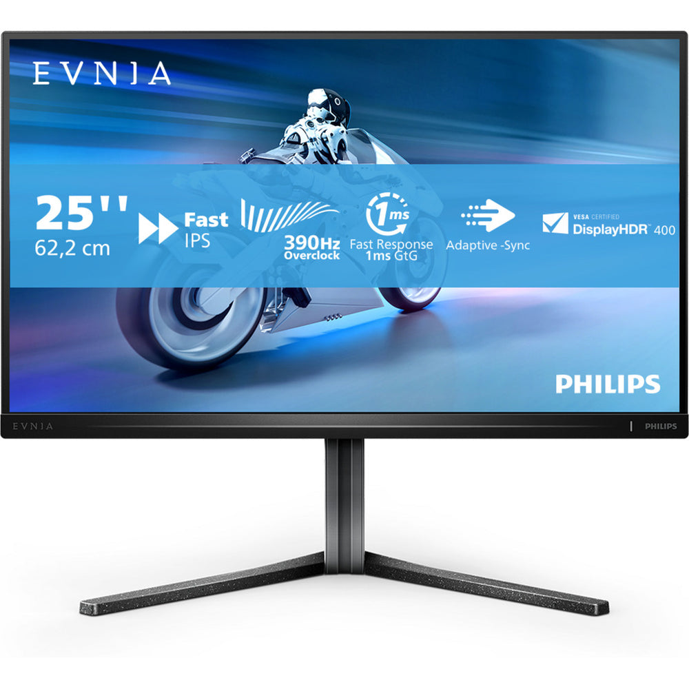 Philips evnia 25m2n5200u 24.5 gaming monitor (zwart, hdmi, displayport, 390 hz (oc))