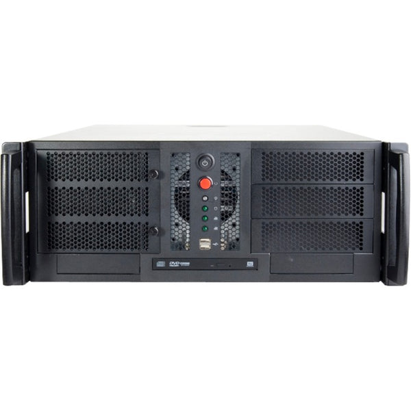 Chenbro rm42300 rack behuizing (zwart zilver | 2x usb-a 3.2 (5 gbit s))