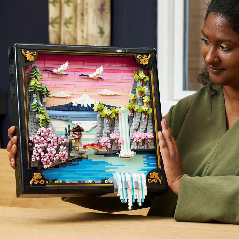 Lego ® art landschap met japanse kersenbloesems wanddecoratie - 31218