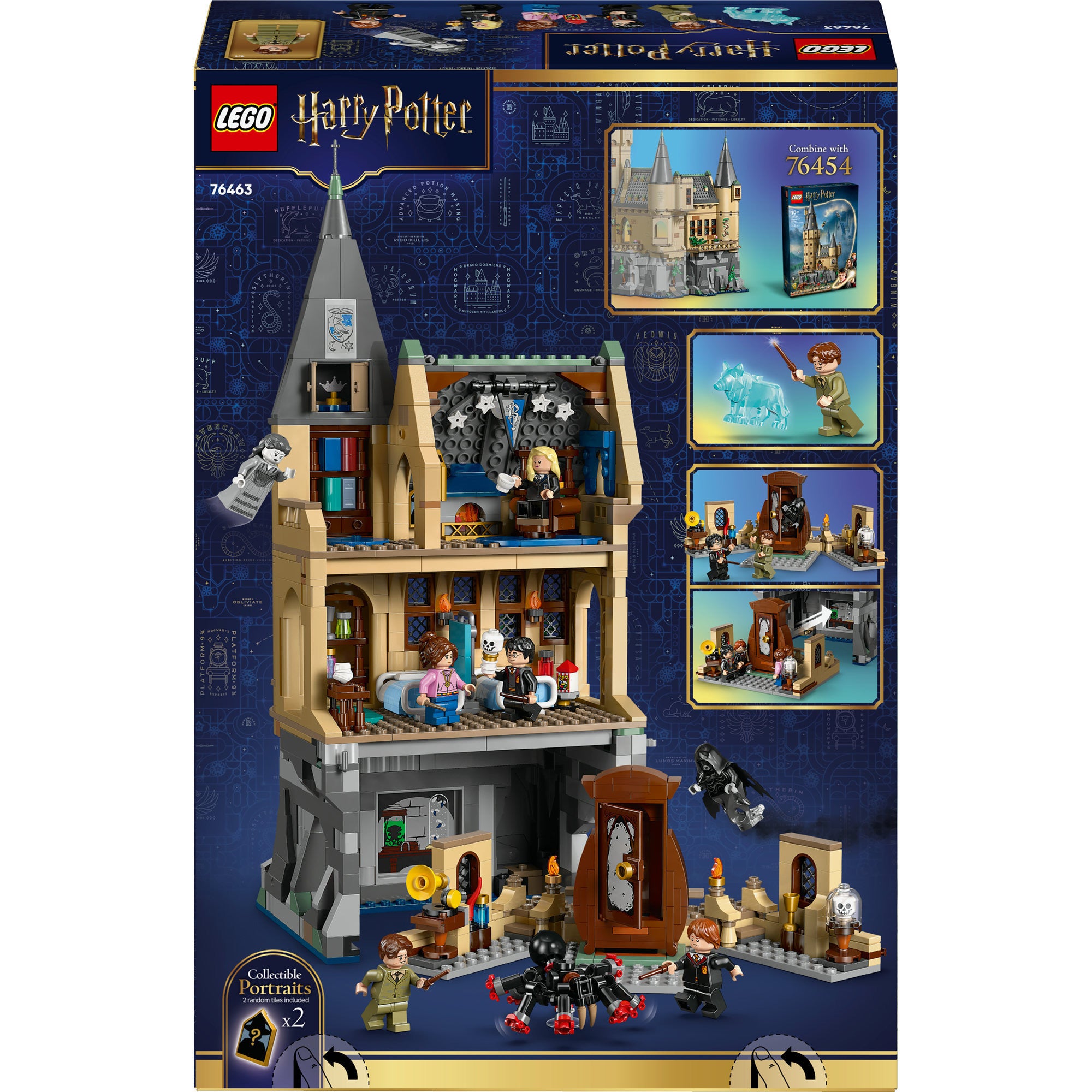 Lego harry potter kasteel zweinstein: ziekenzaal bouwpakket voor kinderen met 7 minifiguren - 76463