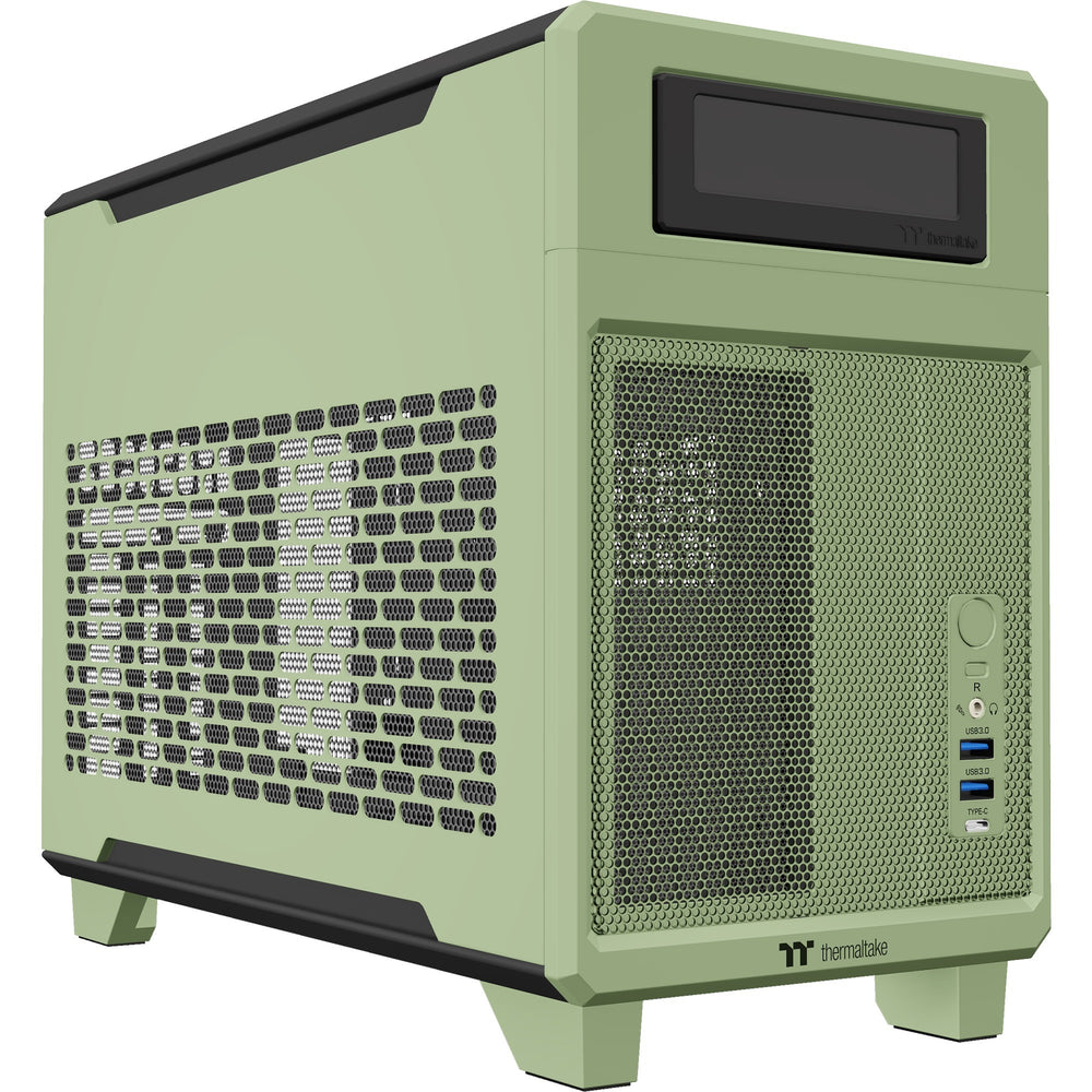 Thermaltake tr100 matcha green mini tower behuizing (lichtgroen | 2x usb-a | 1x usb-c)