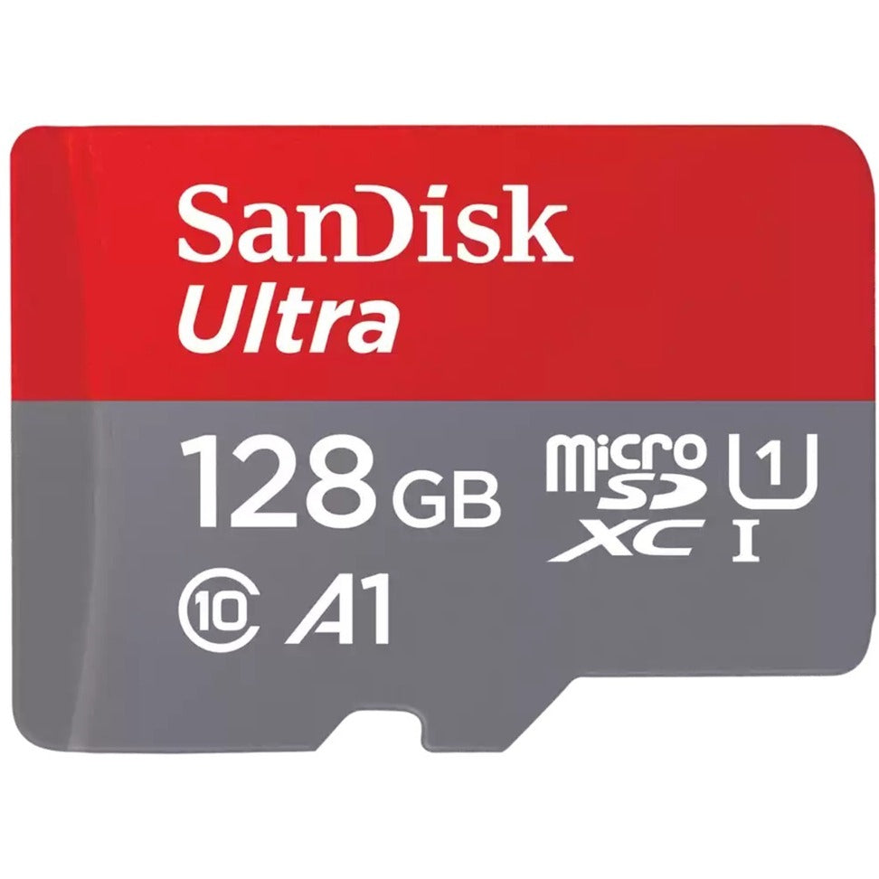 Sandisk ultra microsdxc 128 gb geheugenkaart (class 10, uhs-i, sdsquab-128g-gn6ma)