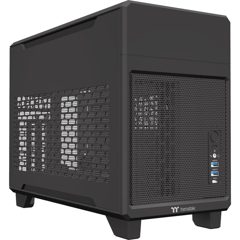 Thermaltake tr100 mini tower behuizing (zwart | 2x usb-a | 1x usb-c)