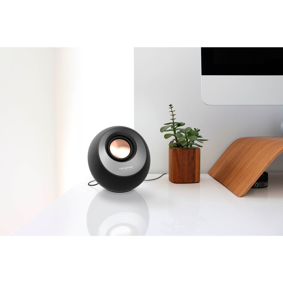 Creative pebble v3 pc-luidspreker (zwart, bluetooth, usb-c, aux)