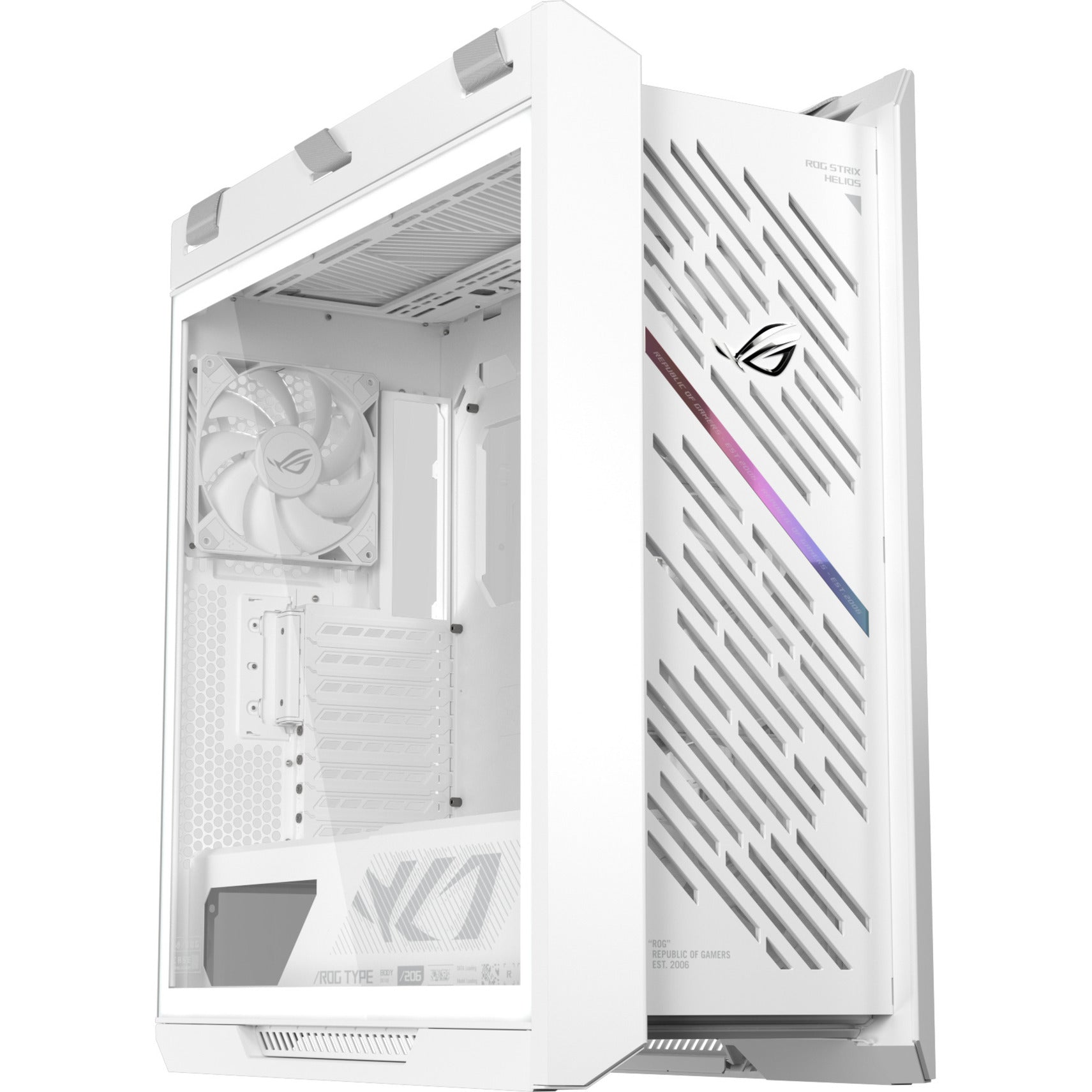 Asus rog strix helios ii gx601s midi tower behuizing (wit | 4x usb-a | 2x usb-c | rgb | tempered glass)