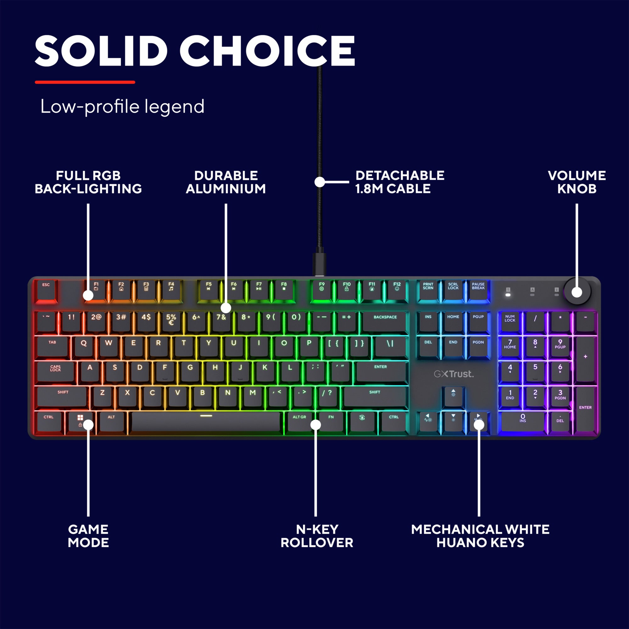 Trust Trust GXT 866 Torix Hoogwaardig mechanische gaming-toetse