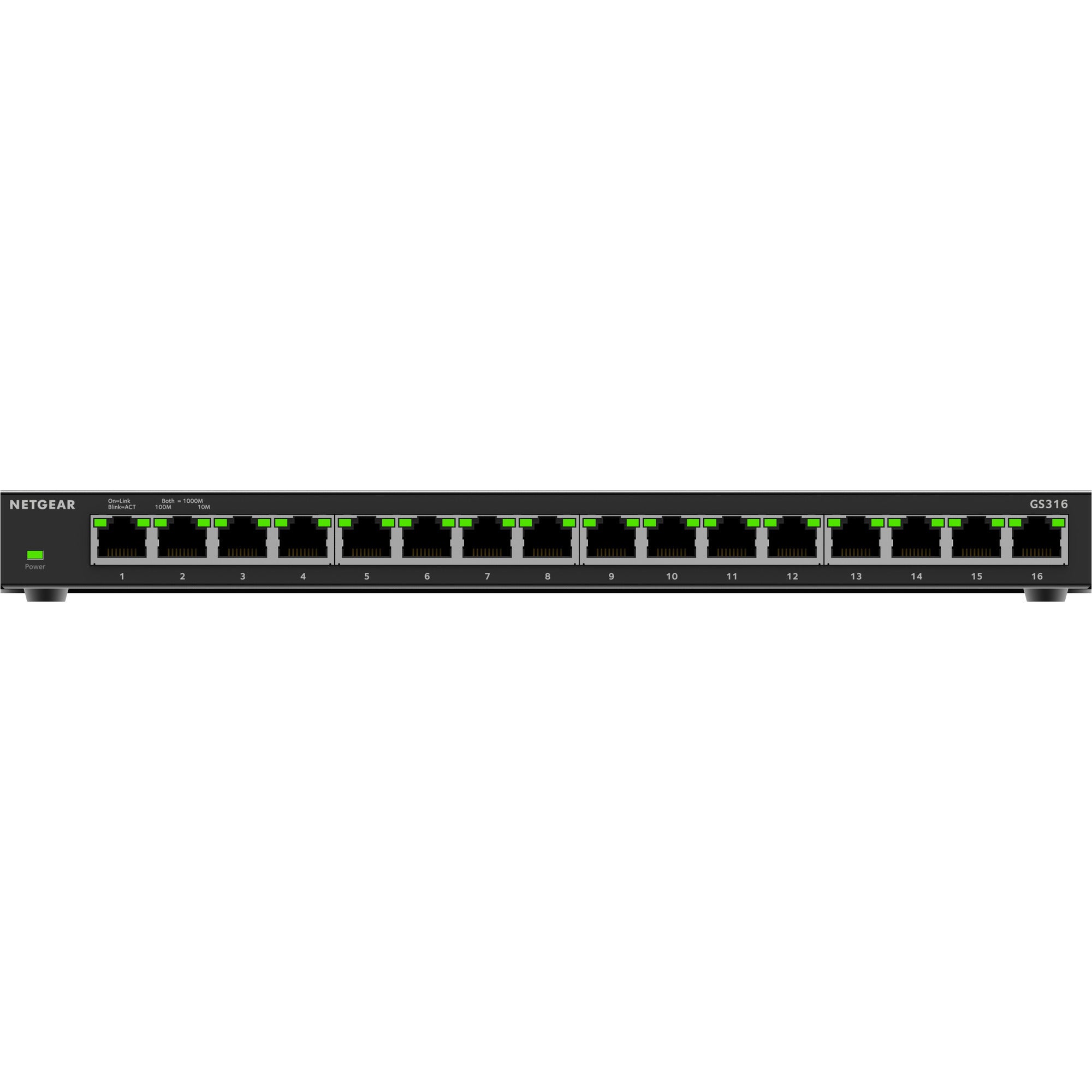 Netgear gs316v3 switch (zwart)