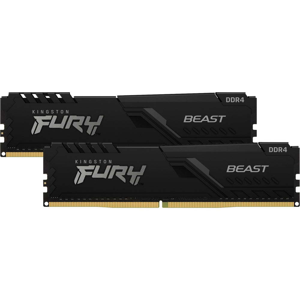 Kingston fury beast 32 gb ddr4-3600 (2x 16 gb) werkgeheugen (zwart, kf436c18bbk2 32, xmp 2.0)