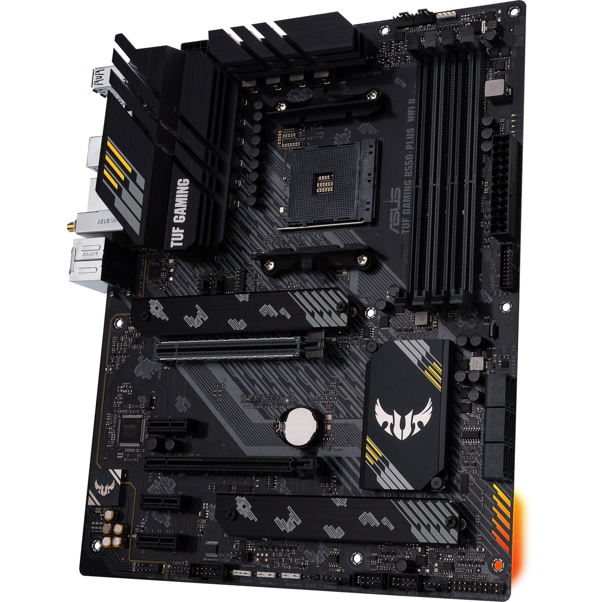Asus tuf gaming b550-plus wifi ii socket am4 moederbord (zwart, raid, gb-lan, wi-fi 6, bt, sound, atx)