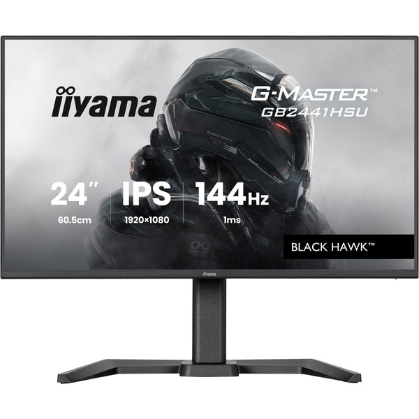 Iiyama g-master black hawk gb2441hsu-b1 23.8 gaming monitor (zwart, hdmi, displayport, 2x usb-a, usb-b, 144 hz)