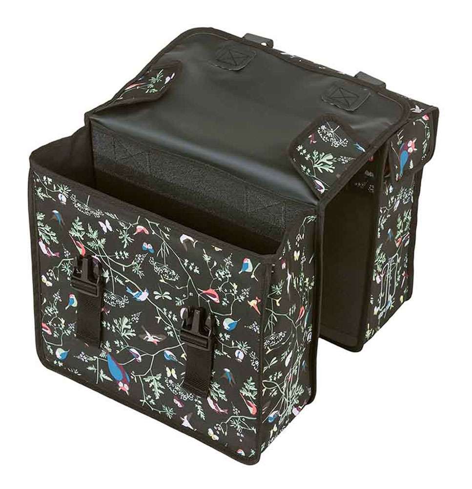 Basil Wanderlust dubbele zwarte fietstas - waterafstotend, 35L, Universeel Bridge-systeem