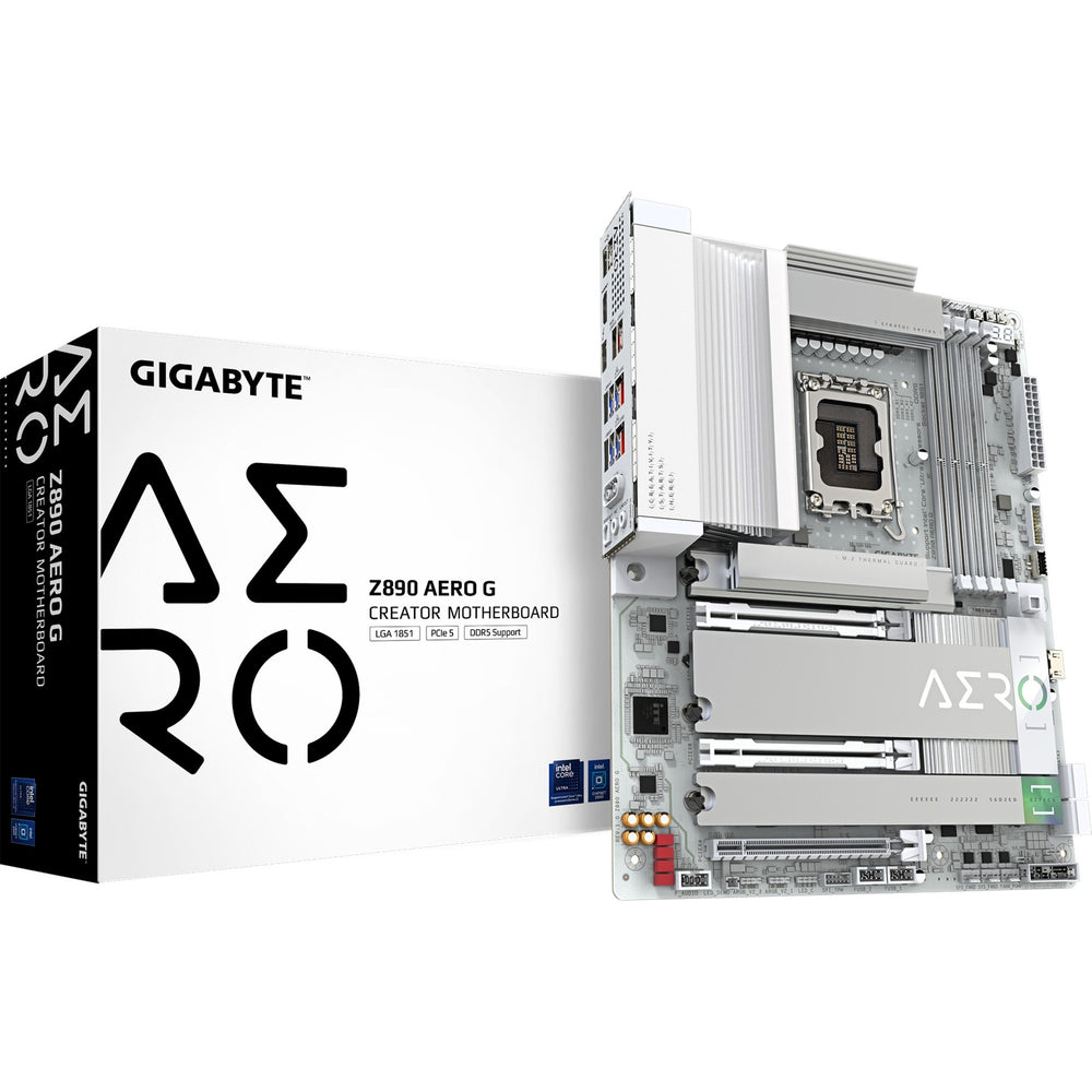 Gigabyte z890 aero g socket 1851 moederbord (raid, 2x 2.5gb-lan, wi-fi 7, bt, sound, atx)
