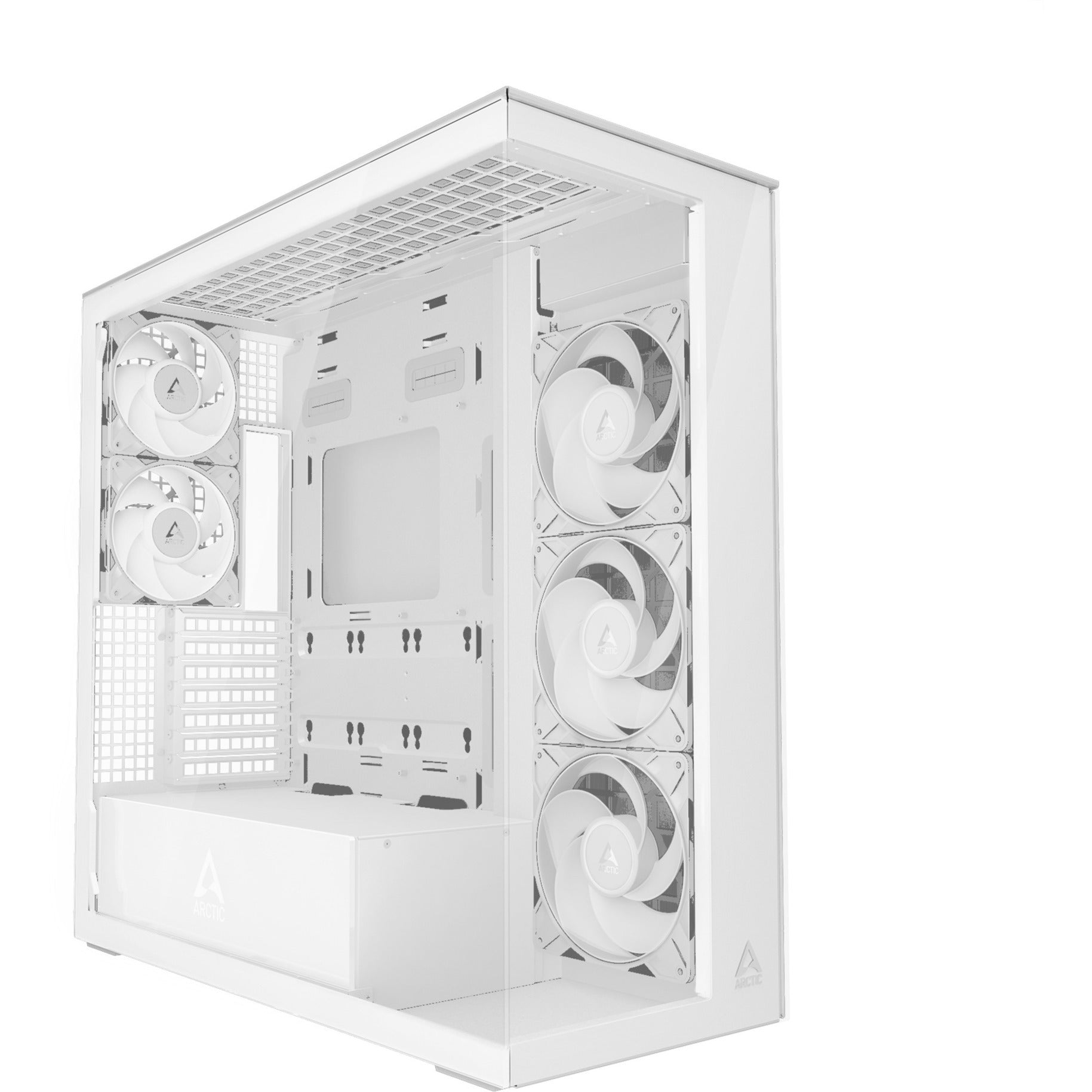 Arctic xtender midi tower behuizing (wit | 2x usb-a | 1x usb-c | rgb | tempered glass)