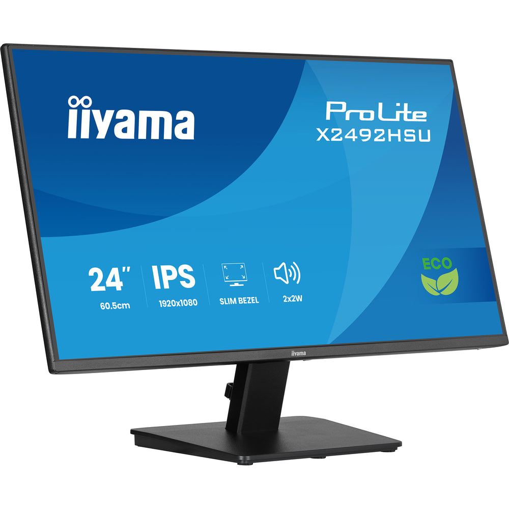 Iiyama prolite x2492hsu-b1 24 monitor (zwart (mat), hdmi, displayport, 2x usb-a)