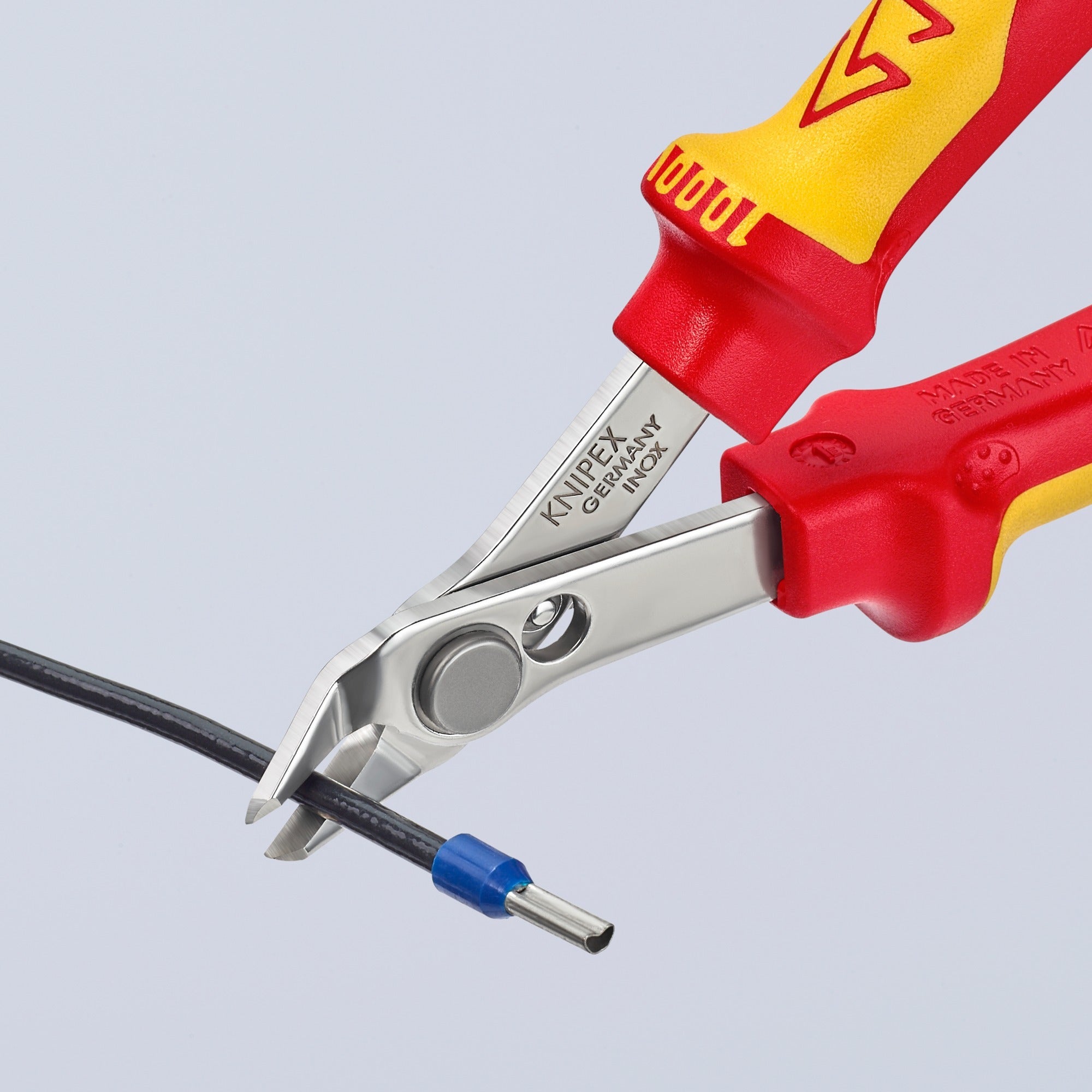 Knipex electronic super knips® vde 78 06 125 elektronica-tang (rood geel)