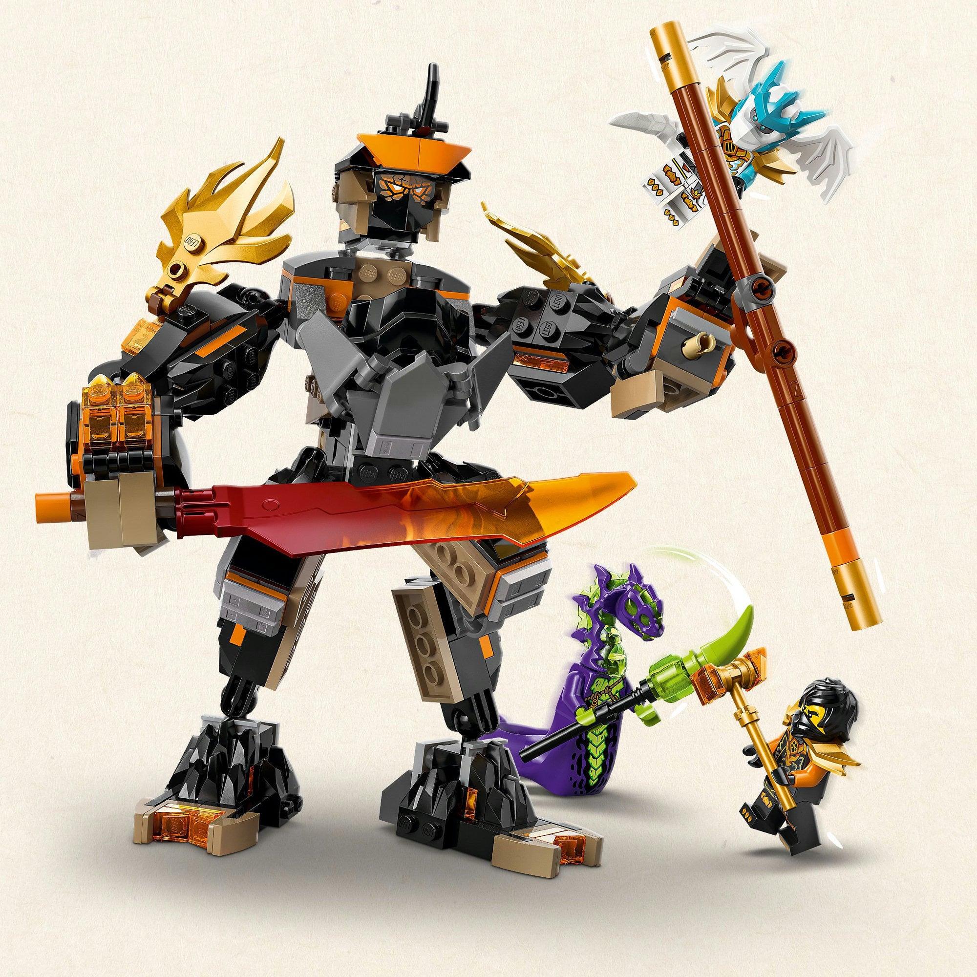 Lego ninjago - cole's missiemecha en draak zane constructiespeelgoed (71854)