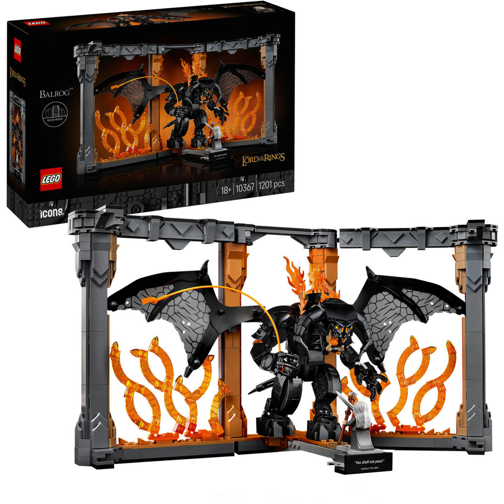 Lego icons boekensteun: the lord of the rings – balrog set - 10367