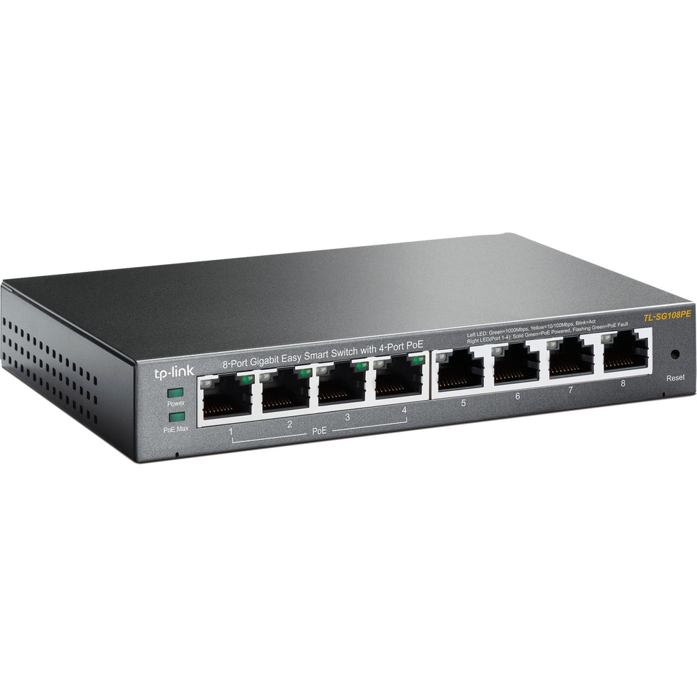 Tp-link tl-sg108pe switch (zwart)