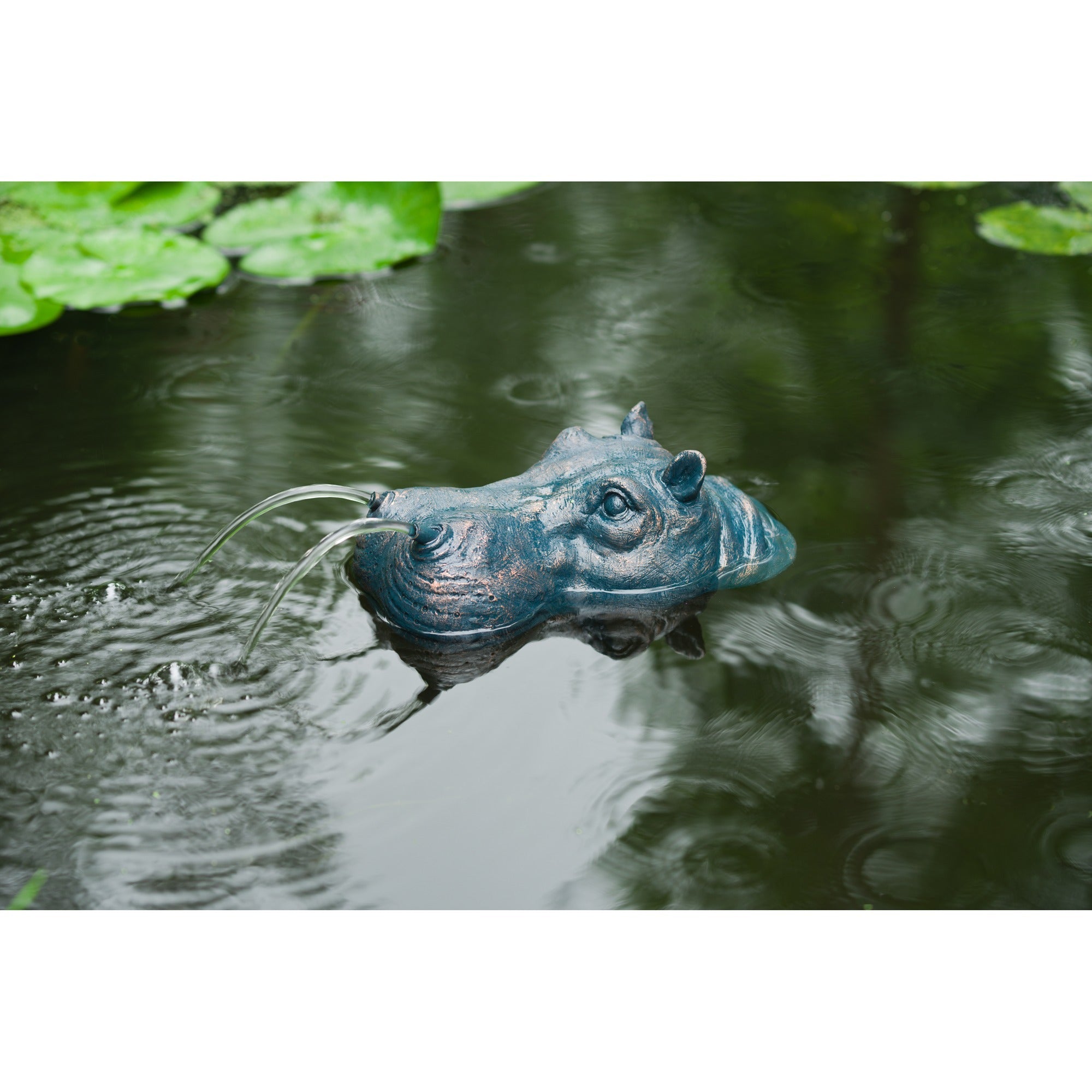 Ubbink drijvende spuitfiguur nijlpaardenkop waterornament