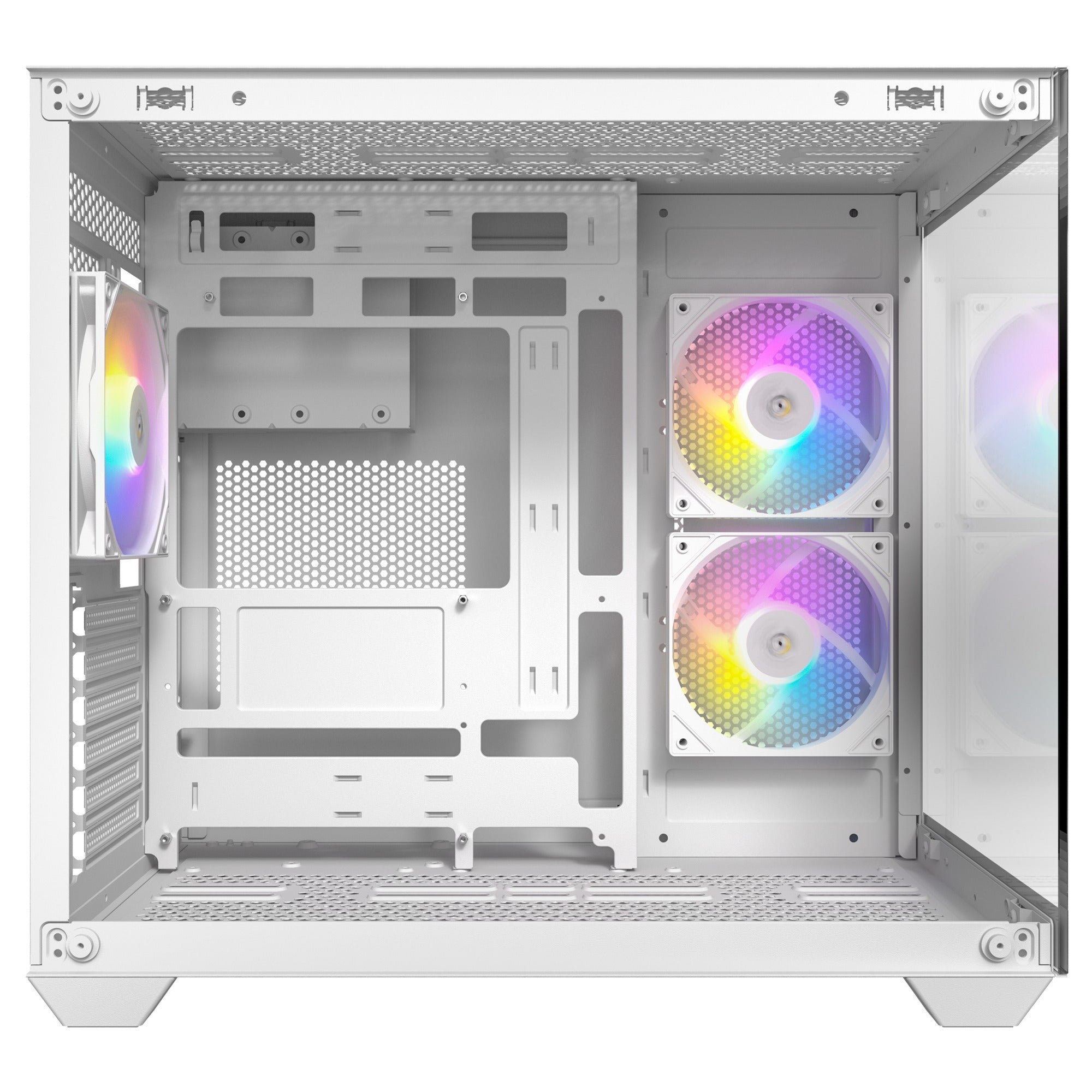 Antec cx800 argb midi tower behuizing (wit | 2x usb-a | tempered glass)