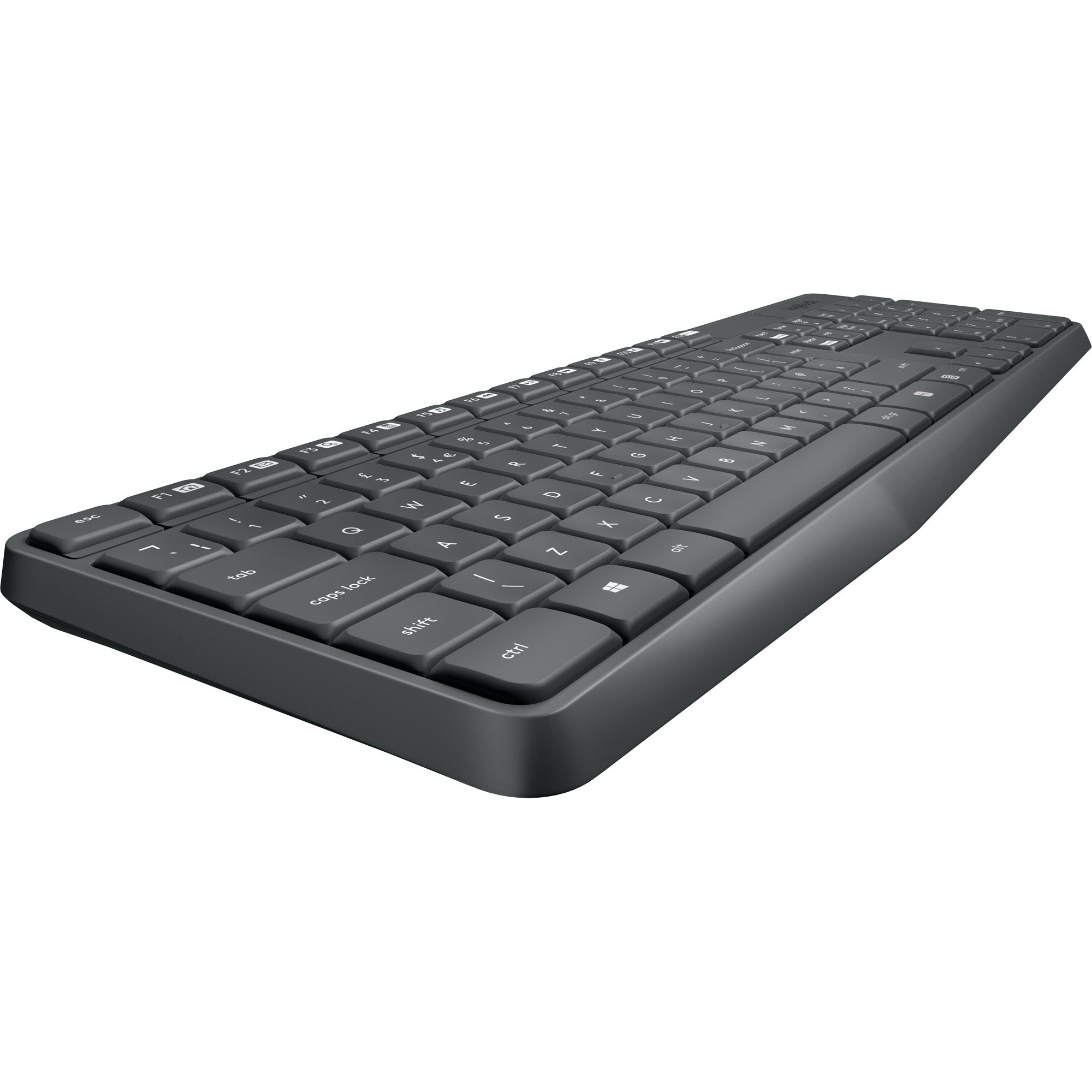 Logitech mk235 draadloze desktopset (zwart, us-international lay-out (qwerty))