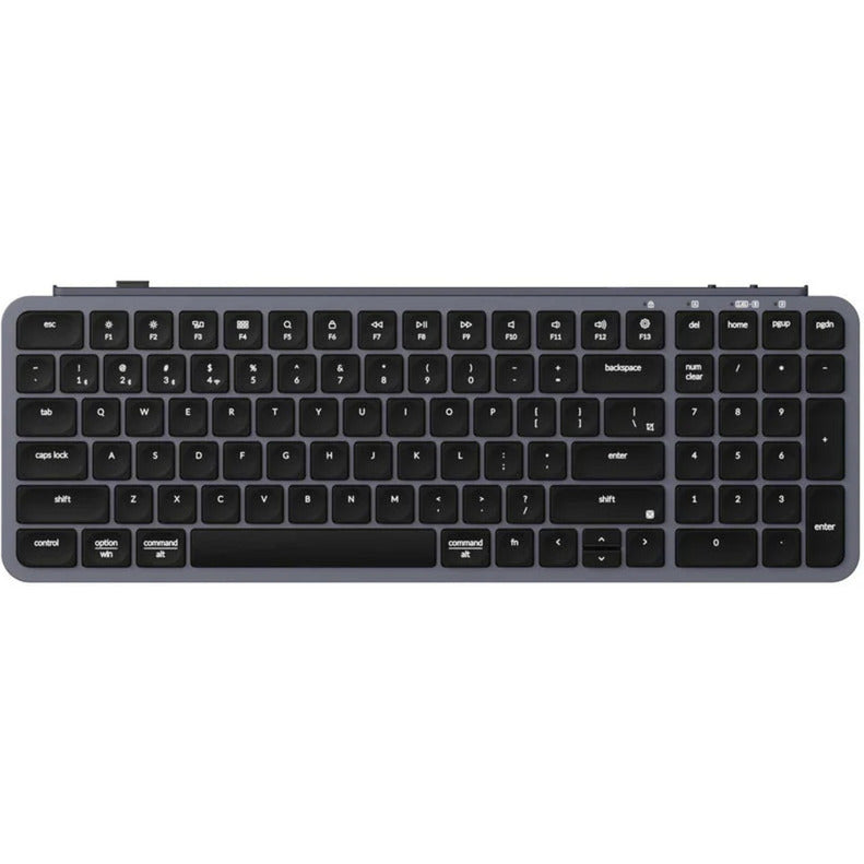 Keychron b2 pro-k1 toetsenbord (grijs, us lay-out (qwerty), scissor switches, 96%, abs keycaps, 2.4 ghz | bluetooth | usb)