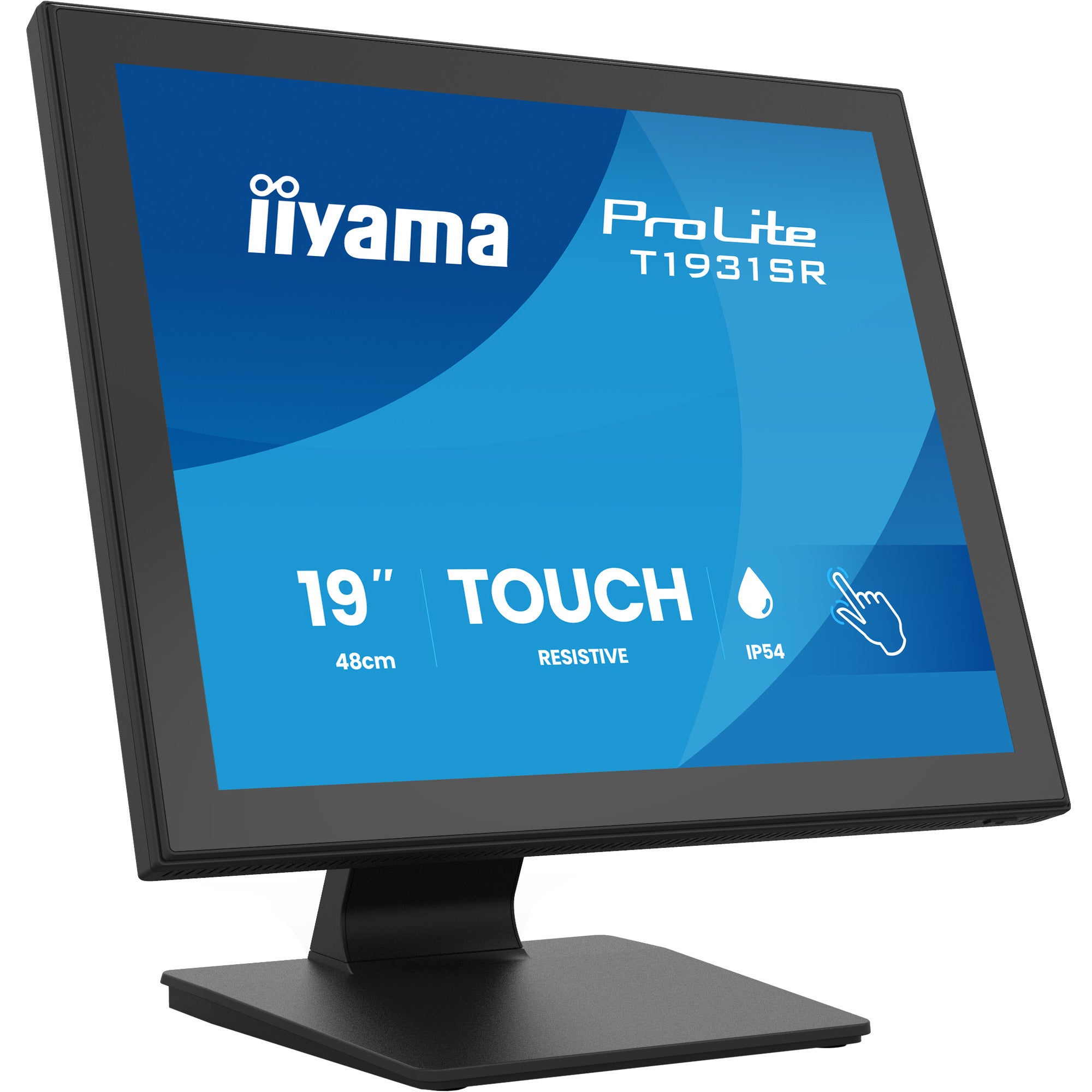 Iiyama prolite t1931sr-b2s 19 touchscreen monitor (zwart, vga, hdmi, displayport, audio, touchscreen)
