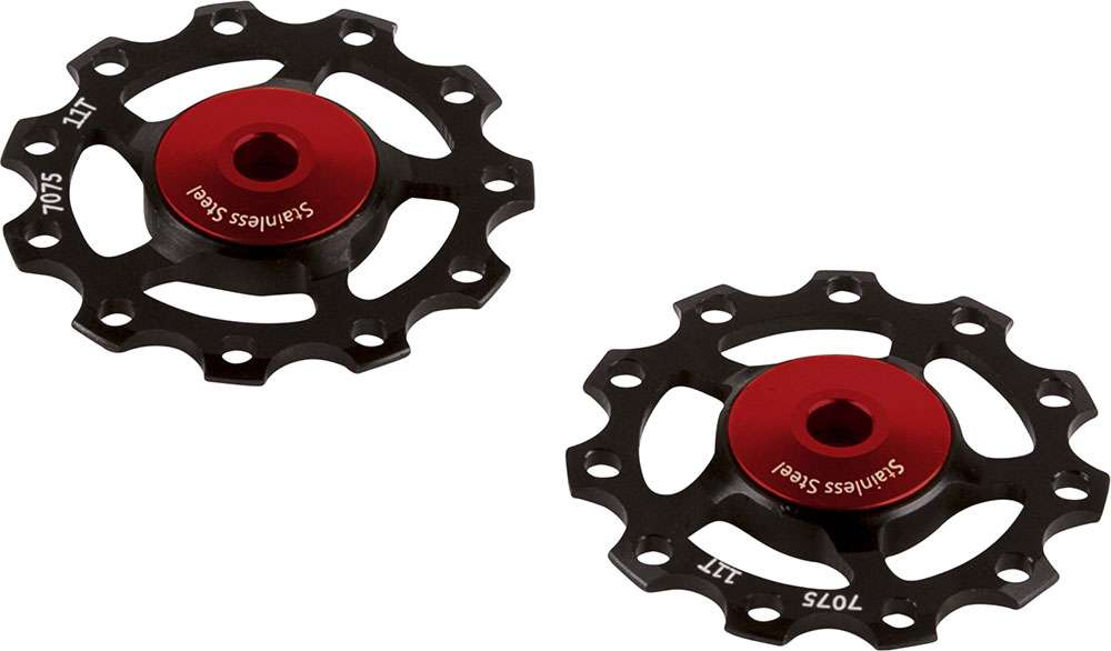 CEMA Derailleurwieltjes PVC 9 10 11V RVS zwart