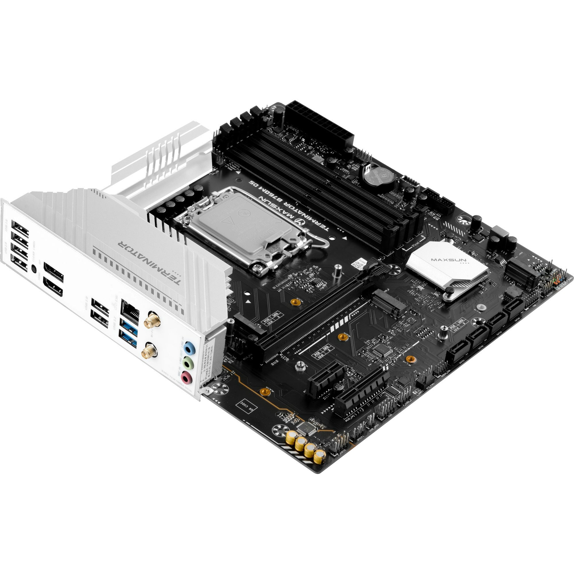 Maxsun ms-terminator b760m d5 wifi socket 1700 moederbord (zwart, raid, 2.5 gb-lan, wlan, bt, sound, µatx)