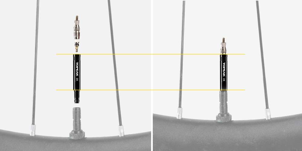 Topeak ventielverlengerset frans 28mm