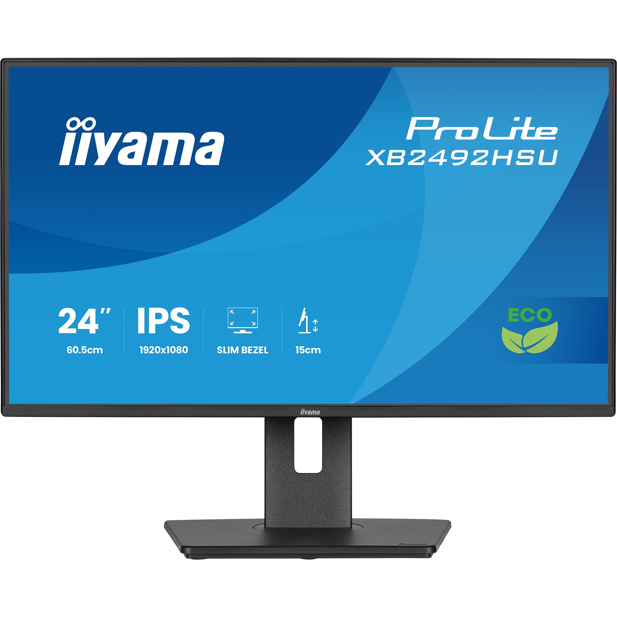 Iiyama prolite xb2492hsu-b1 24 monitor (zwart (mat), hdmi, displayport, 2x usb-a, usb-b, 120 hz)