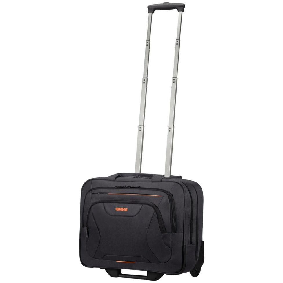 American Tourister black polyester trolley